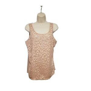 The Limited Gold Chiffon & Sequin Top Size Large